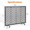 38 x 31 Inch Single Panel Fireplace Screen
