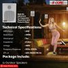 5 Core Outdoor Speakers Stereo In Wall Speaker Pair 100W Peak Passive Outside Surface Mount Wired Waterproof Patio House Garage Indoor Exterior Audio