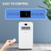 HOMCOM 12000 BTU Portable Air Conditioner for Rooms Up to 550 Sq. Ft., 3-in-1 AC Unit with Dehumidifier, Cooling Fan, Remote, 24H Timer On/Off, Window