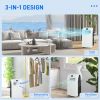 HOMCOM 12000 BTU Portable Air Conditioner for Rooms Up to 550 Sq. Ft., 3-in-1 AC Unit with Dehumidifier, Cooling Fan, Remote, 24H Timer On/Off, Window