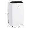 HOMCOM 12,000 BTU Portable Air Conditioner for Rooms Up to 549 Sq. Ft., 5-in-1 AC Unit Dehumidifier Fan Auto Sleep with Remote, 24H Timer On/Off, Wind