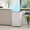HOMCOM 12,000 BTU Portable Air Conditioner for Rooms Up to 549 Sq. Ft., 5-in-1 AC Unit Dehumidifier Fan Auto Sleep with Remote, 24H Timer On/Off, Wind